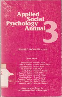 Image of Applied Social Psychology Annual 3