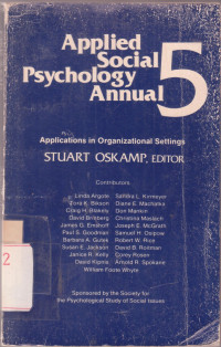 Image of Applied Social Psychology Annual 5