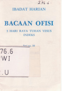 Image of Bacaan Ofisi. 3 Hari Raya Tuhan Yesus