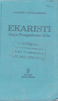 Image of Ekaristi Gaya Pengudusan Kita